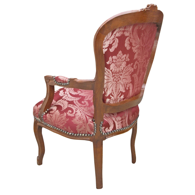 Merisier Bois Rouge : de style Louis XV satin? rouge aux motifs “Gobelins” et bois merisier Merisier Bois Rouge : de style Louis XV satin? rouge aux motifs “Gobelins” et bois merisier