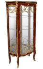 Louis XV стиль витрина с инкрустацией и золоченой бронзы