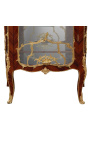 Vitrineskab i Louis XV-stil med marquetry og forgyldt bronze