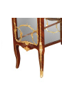 Vitrineskab i Louis XV-stil med marquetry og forgyldt bronze