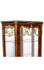 Vitrineskab i Louis XV-stil med marquetry og forgyldt bronze