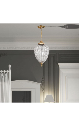 Oval chandelier glass with bronzes