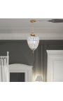 Oval chandelier glass with bronzes
