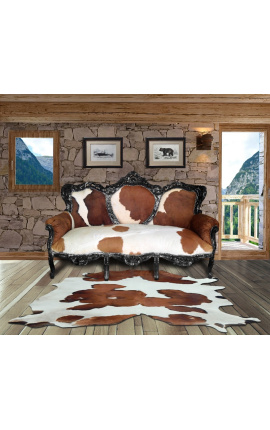 Cowhide carpet brown and white