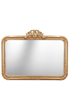 Gran mirall barroc rectangular d'estil Lluís XV Rocaille