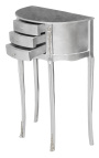 Noćni ormarić (Noćni ormarić) poluokrugli stil Louis XVI srebro - 8