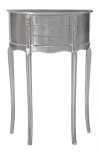 Nightstand (Bedside) half round style Louis XVI silver
