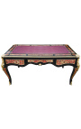 Stort executive-skrivbord i Napoleon III-stil med Boulle-intarsia
