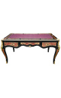 Grand bureau de style Napoleon III avec marqueterie Boulle