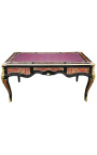 Stort executive-skrivbord i Napoleon III-stil med Boulle-intarsia