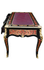 Grand bureau de style Napoleon III avec marqueterie Boulle