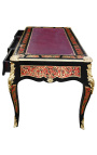 Stort executive-skrivbord i Napoleon III-stil med Boulle-intarsia