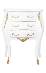 Тумбочка (прикроватные) удобная барокко позолоченной бронзы окрашены в белый цвет