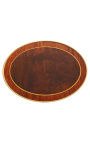 Nattbord (sengen) oval stil Louis XVI intarsia og bronse 