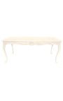 Barocker Esstisch aus beige lackiertem Holz - 1