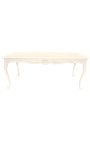 Baroque dining table in beige lacquered wood 