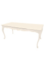 Baroque dining table in beige lacquered wood 