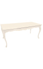 Baroque dining table in beige lacquered wood 