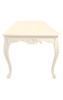 Barocker Esstisch aus beige lackiertem Holz - 5