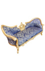 Barok Napoleon III Medallion stil sofa plava "Gobalini" drvo iz tkanine