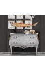 Commode de style Louis XV bois gris patiné