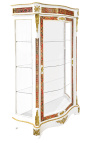 Buulle Markietry Display Cabinet Napoleon III Styl biały ze złotymi brązami - 4