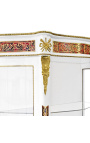 Boulle-Marquetry-Display-Kabinett Napoleon III Stil weiß mit goldenen Bronzen - 6