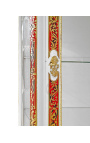 Boulle Marquetry Display Cabinet Napoleon III στυλ λευκό με χρυσά bronzes - 7