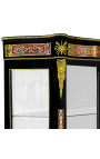 Mueble de exhibición de marquetería Boulle con el estilo de Napoleón III negro con bronce