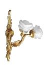 Pair of Louis XV rococo style wall sconces in bronze
