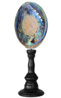 Abalone Paua en baluster de madera