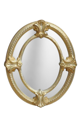 Lustro Oval Style Napoleon III zamknięte części