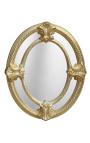 Mirror estilo Oval Napoleón III partes cerradas