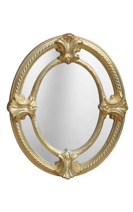 Mirror estilo Oval Napoleón III partes cerradas