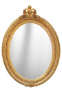 Large mirror oval baroque style of Louis XVI 