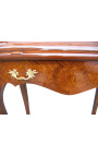 Schreibtisch-Zylindersekretär im Louis-XV-Stil mit 7 Schubladen mit Intarsien