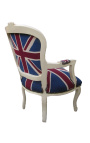 "Unie Jack" barokkasten van Louis XV-stijl en beige hout - 5