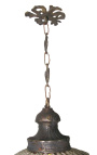 Ljuskrona kula ljuskrona med klarglas brons 