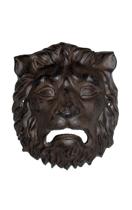 Placa de parede de ferro fundido decorativo "Máscara de cabeça de leão"
