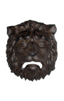 Ozdobní ornamentální stěnová deska z liveného železa "lionová maska"