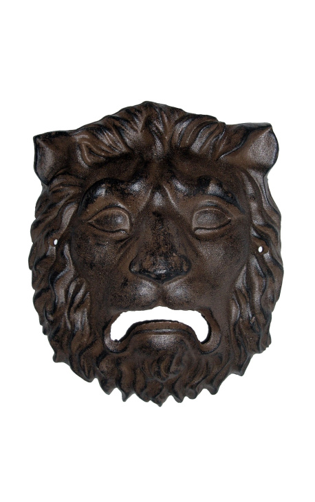 Настенная декоративная тарелка чугун «маска lion's head»