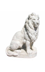 Skulptur eines großen Löwenpaares aus Stein