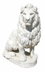 Sculpture d'une paire de lions grande taille en pierre