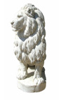 Escultura de um par de grandes leões de pedra