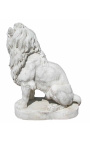 Rzeźba pary lwów kamiennych dużych rozmiarów