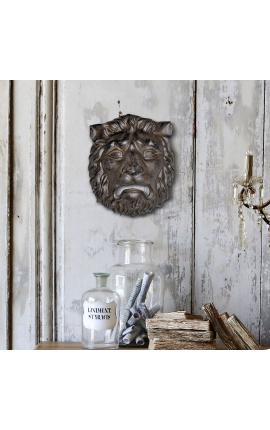 Decorative ornamental wall plate cast iron &quot;lion head mask&quot;