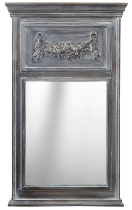 Drewniana szara patyna Pierglass Louis XVI