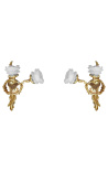 Paire d'appliques murale de style Louis XV rocaille en bronze