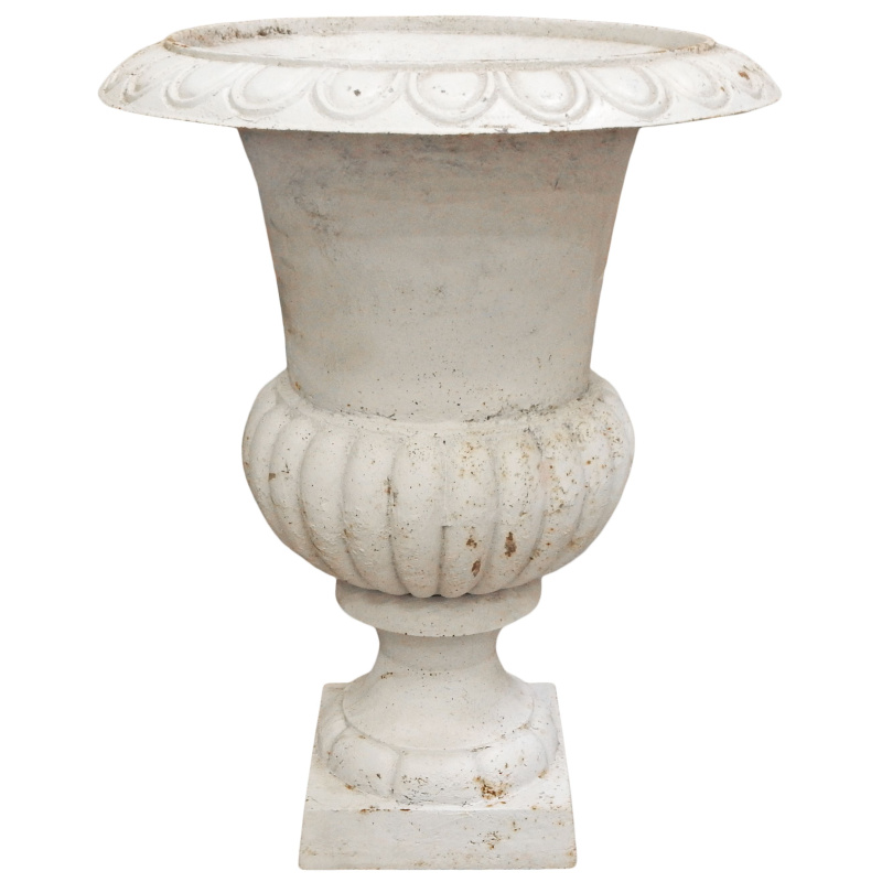 Gerro Medici gran de ferro colat blanc (75 cm)