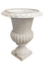 Duży wazon Medicis z białego żeliwa